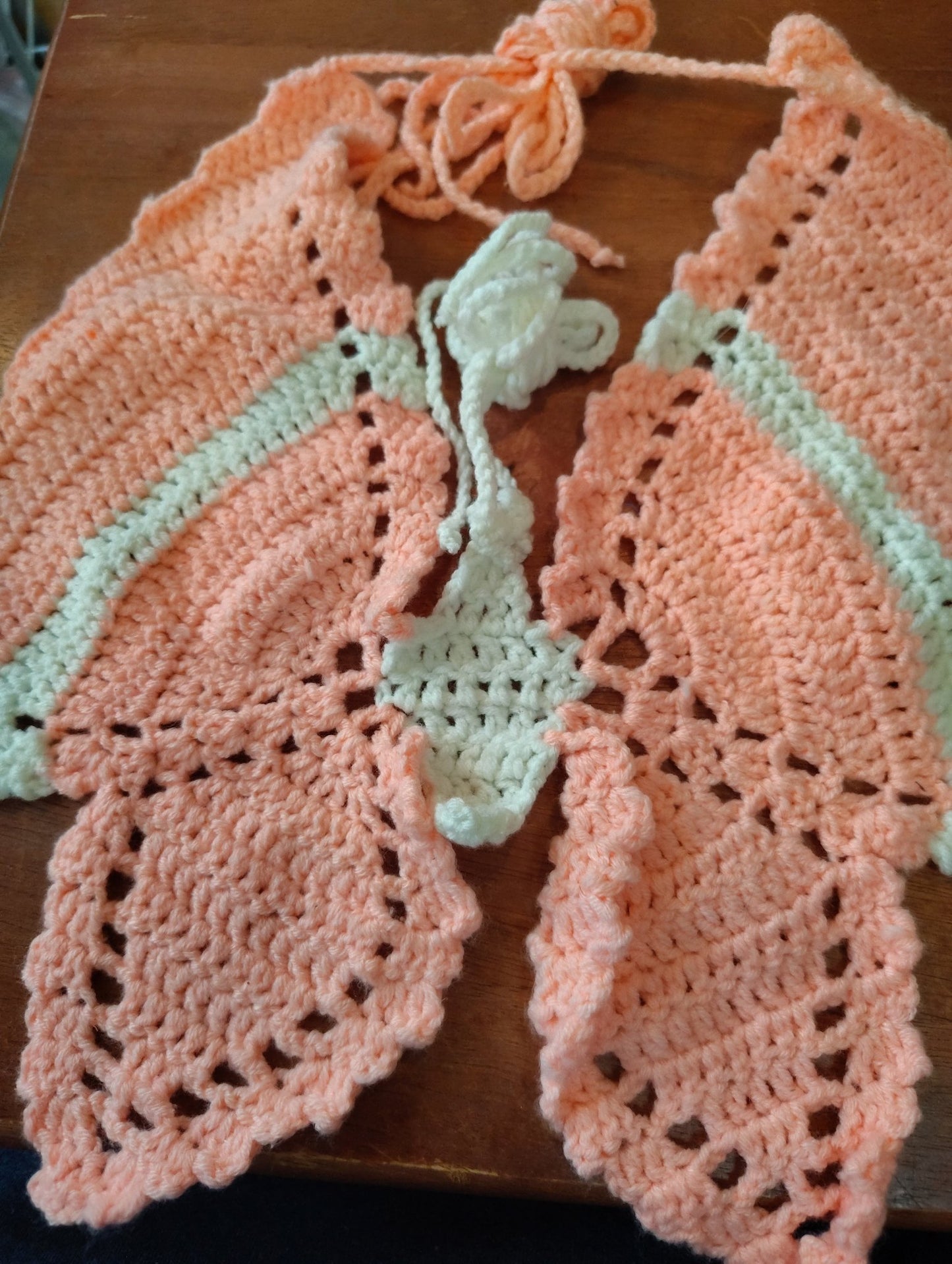 Crocheted double stitch butterfly top - VerHagens Craft
