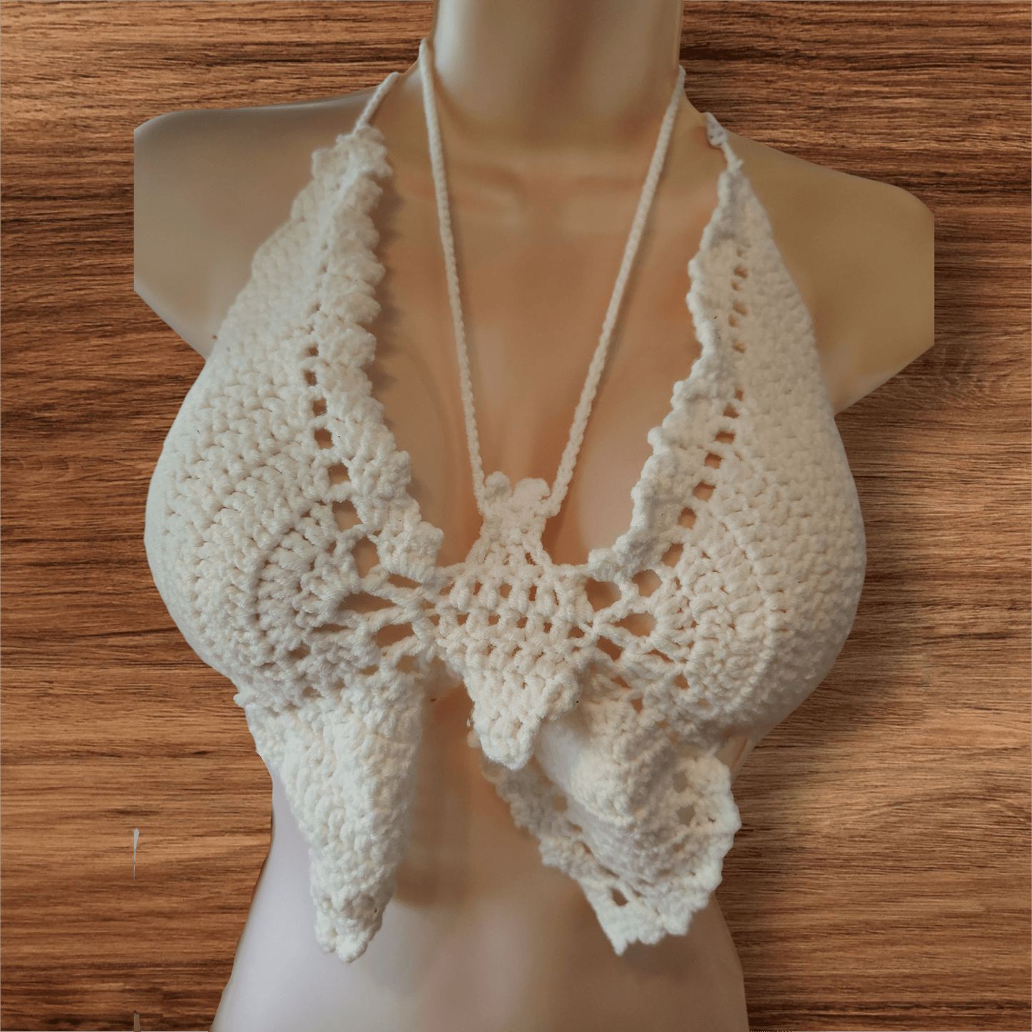 Crocheted double stitch butterfly top - VerHagens Craft