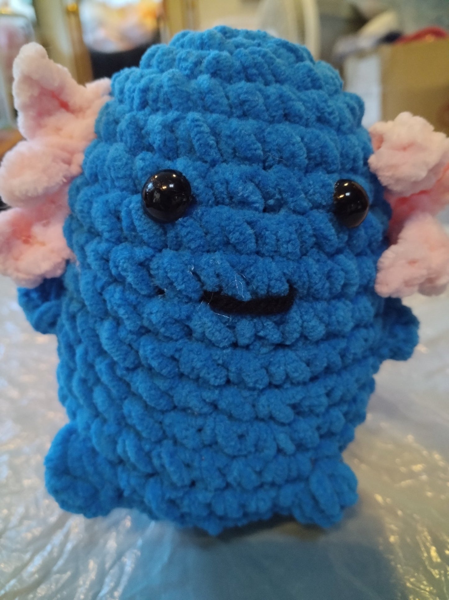 Crocheted chunky mini axolotls - VerHagens Craft