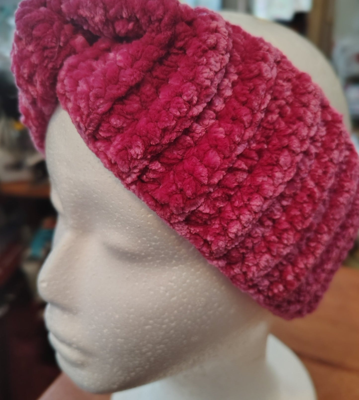 Crochet velvet ear warmers - VerHagens Craft