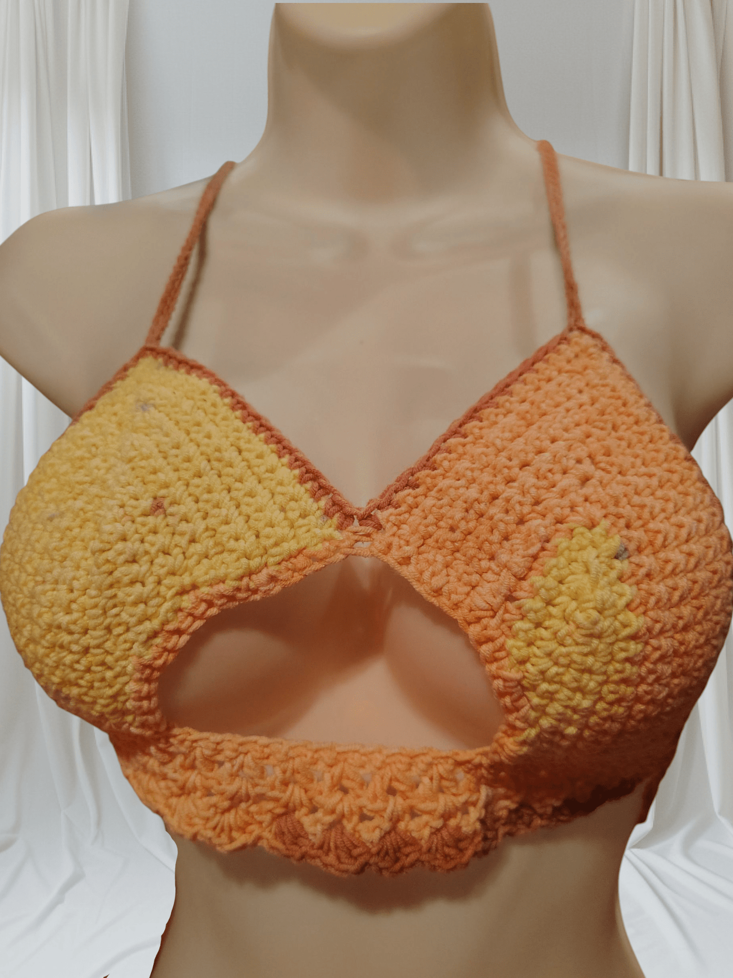 Crocheted 100% cotton peekwood top - VerHagens Craft