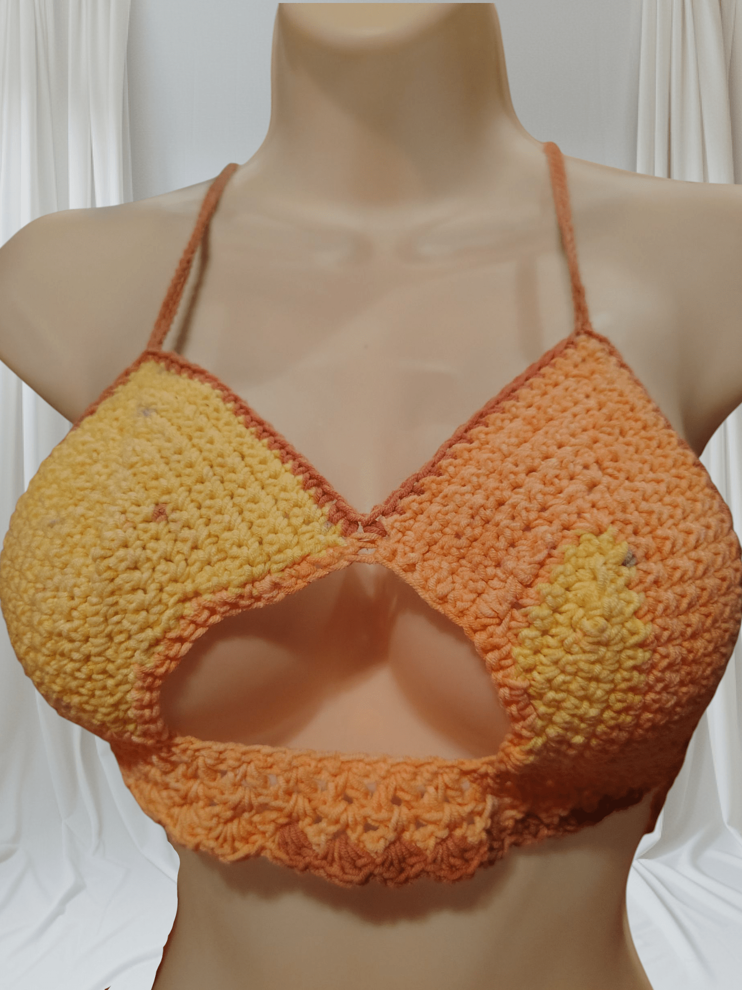 Crocheted 100% cotton peekwood top - VerHagens Craft