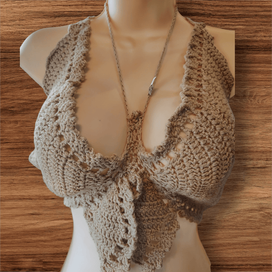 Crocheted double stitch butterfly top - VerHagens Craft