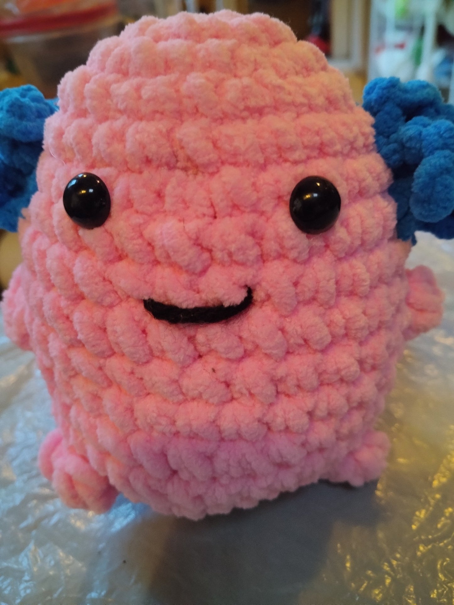 Crocheted chunky mini axolotls - VerHagens Craft