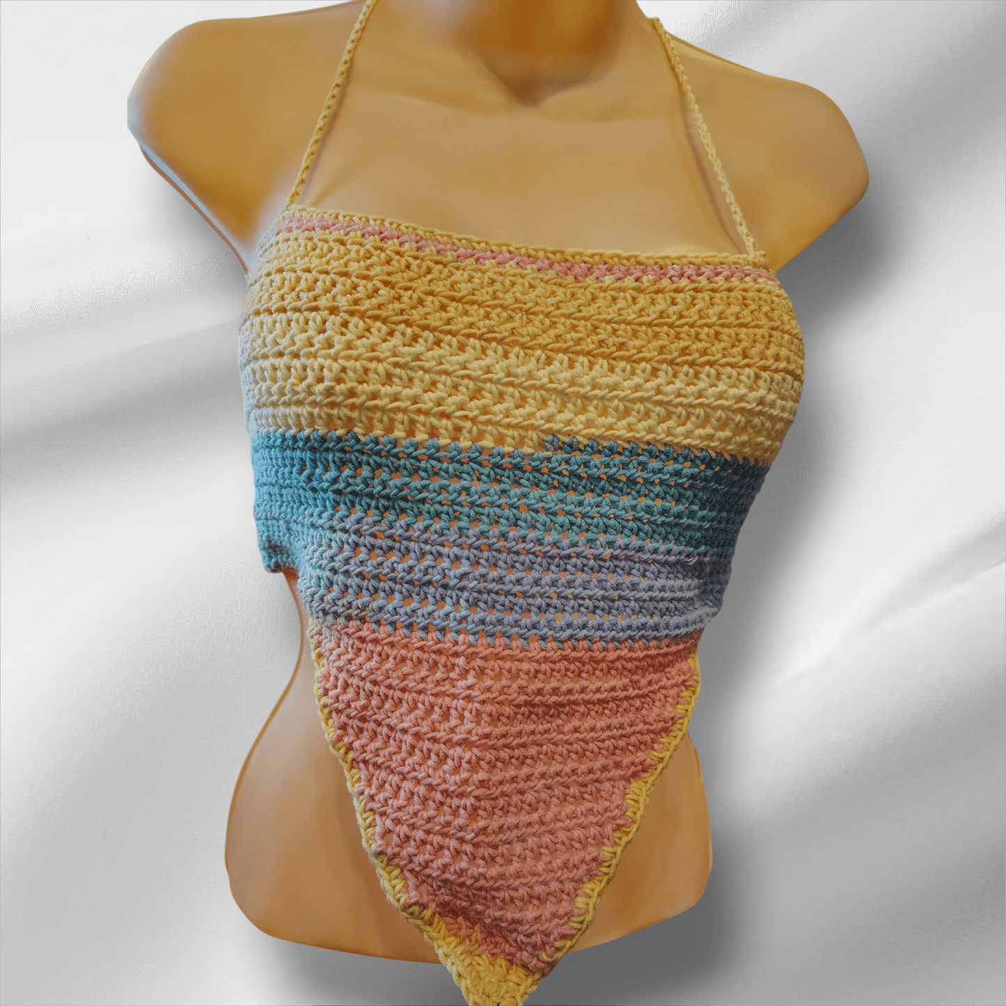 Crocheted 100% cotton bandana top - VerHagens Craft