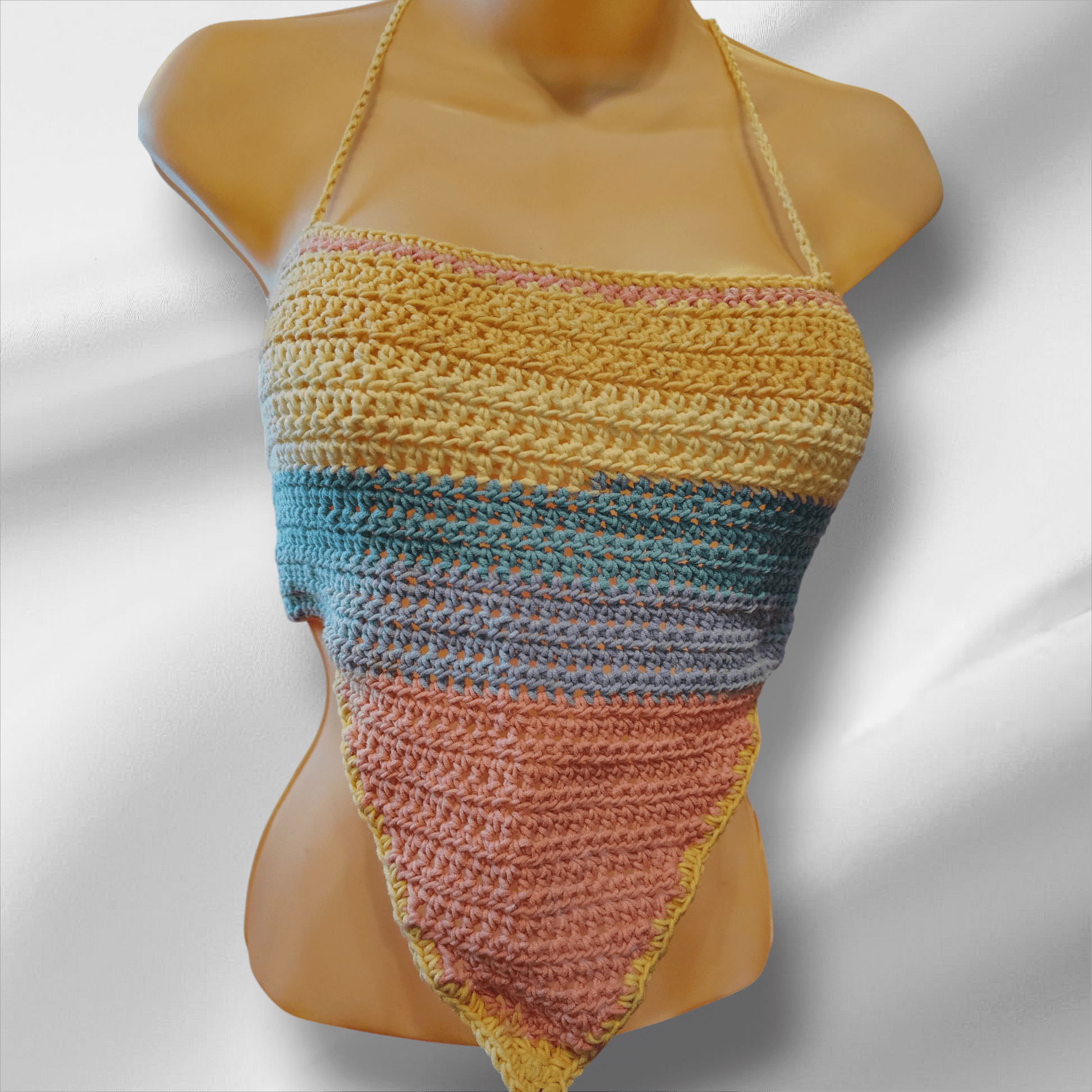 Crocheted 100% cotton bandana top - VerHagens Craft