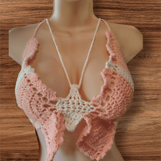 Crocheted double stitch butterfly top - VerHagens Craft