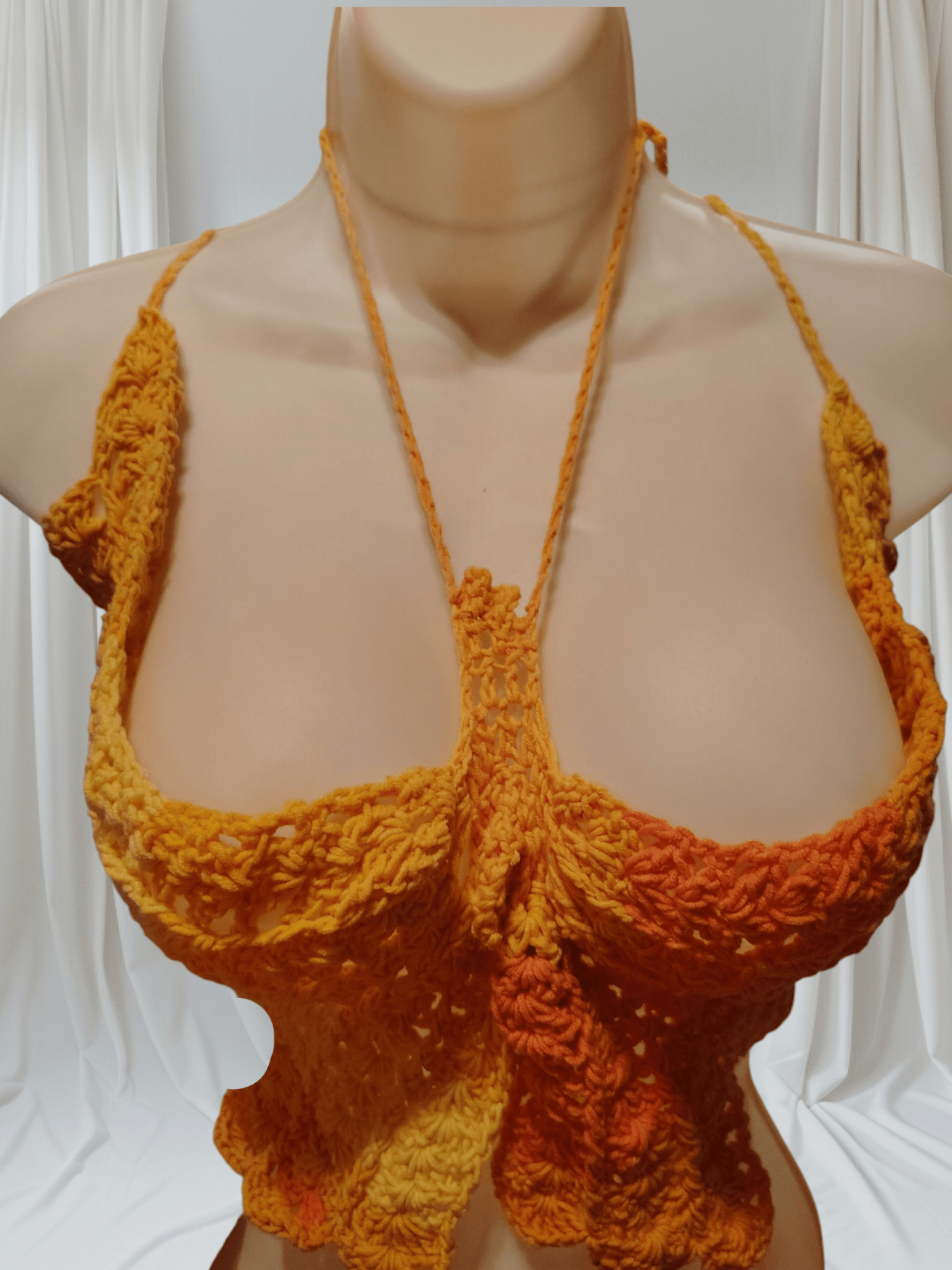 Crocheted 100% cotton shell butterfly top - VerHagens Craft