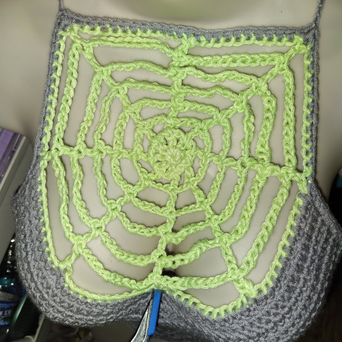 Crocheted web halter top - VerHagens Craft