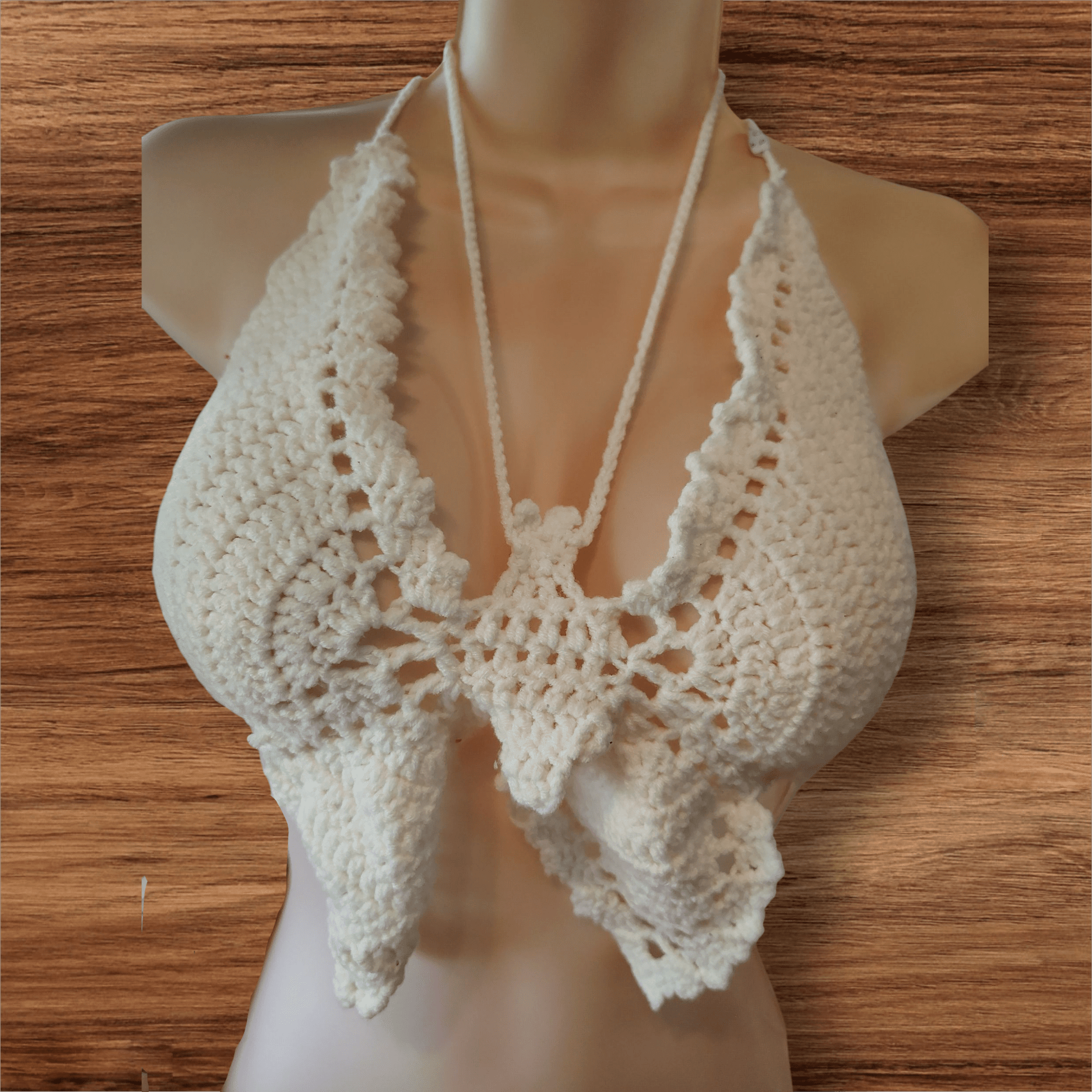 Crocheted double stitch butterfly top - VerHagens Craft