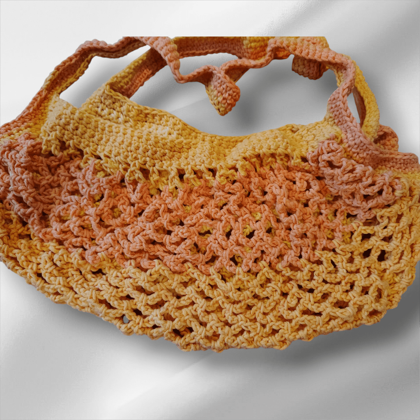 Crocheted 100% cotton mesh market bag - VerHagens Craft