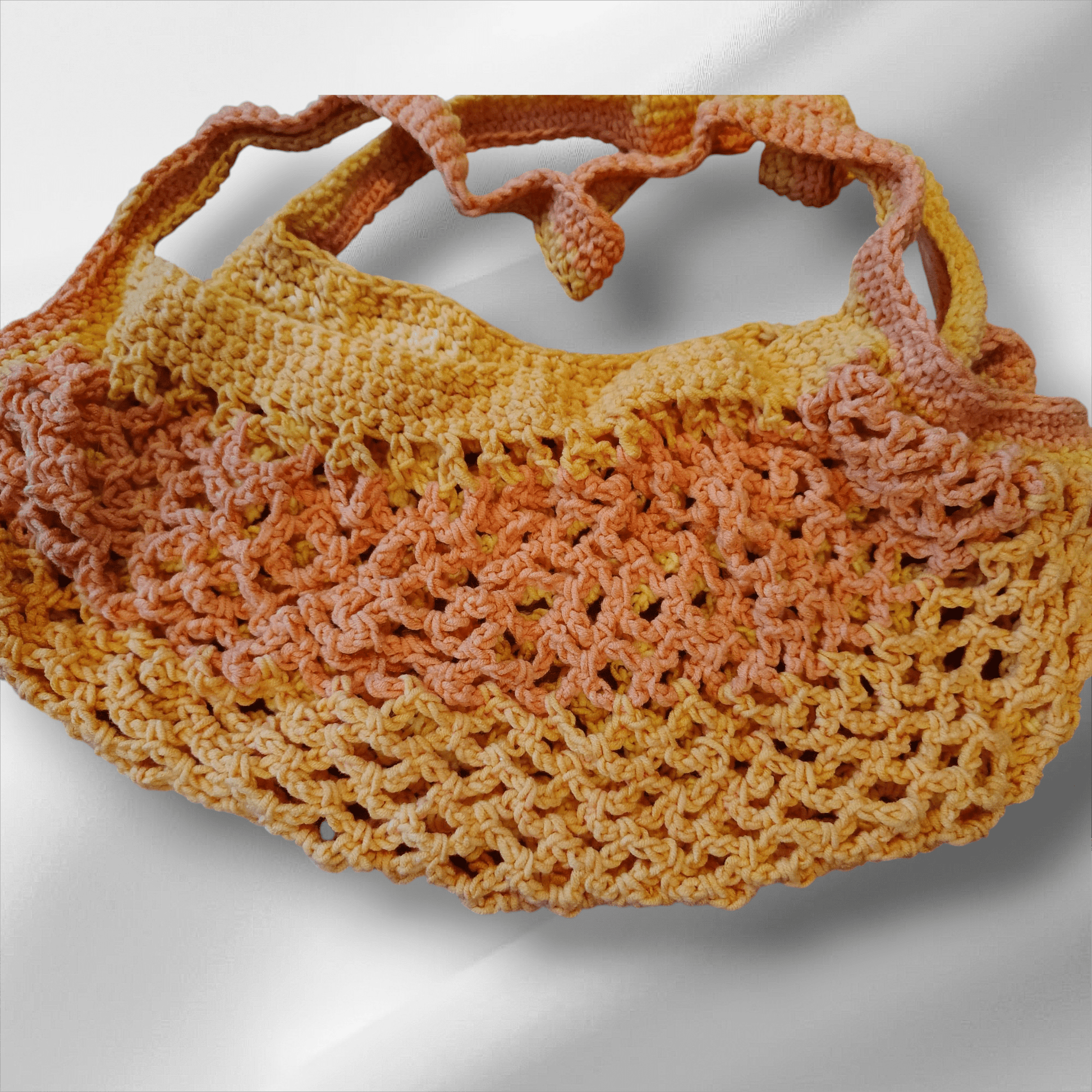 Crocheted 100% cotton mesh market bag - VerHagens Craft