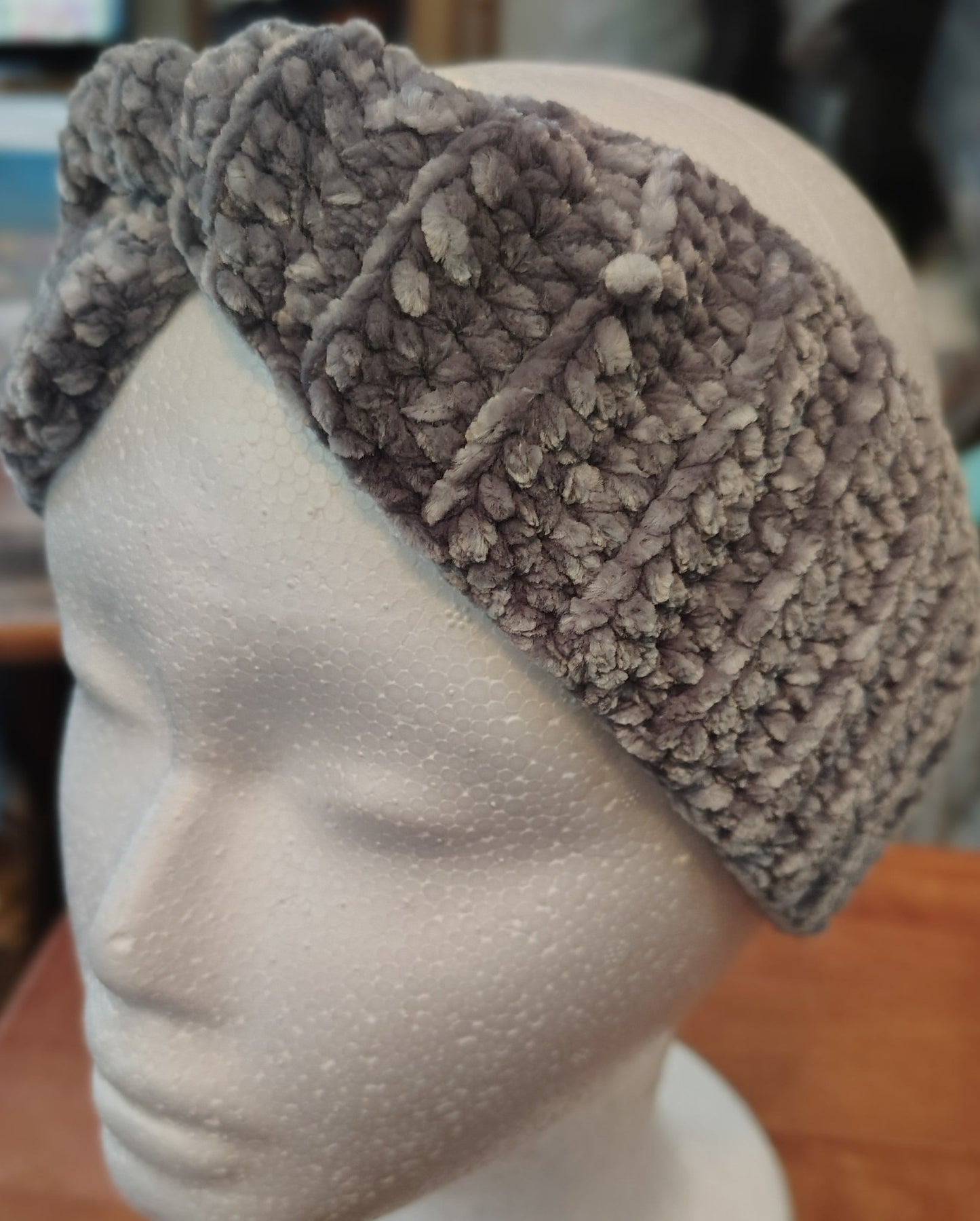 Crochet velvet ear warmers - VerHagens Craft