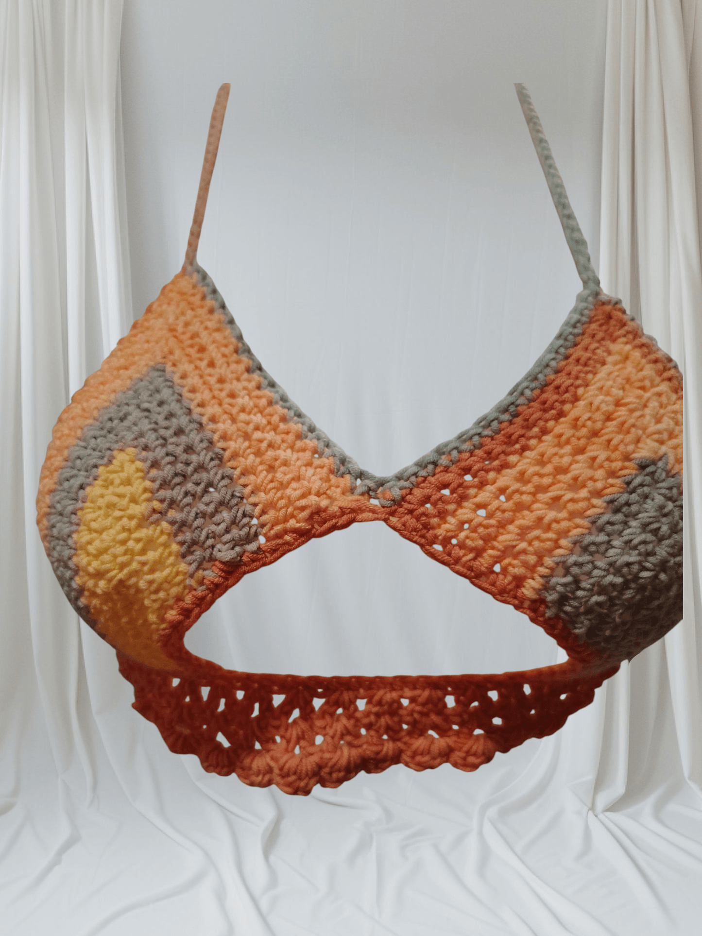 Crocheted 100% cotton peekaboo top - VerHagens Craft