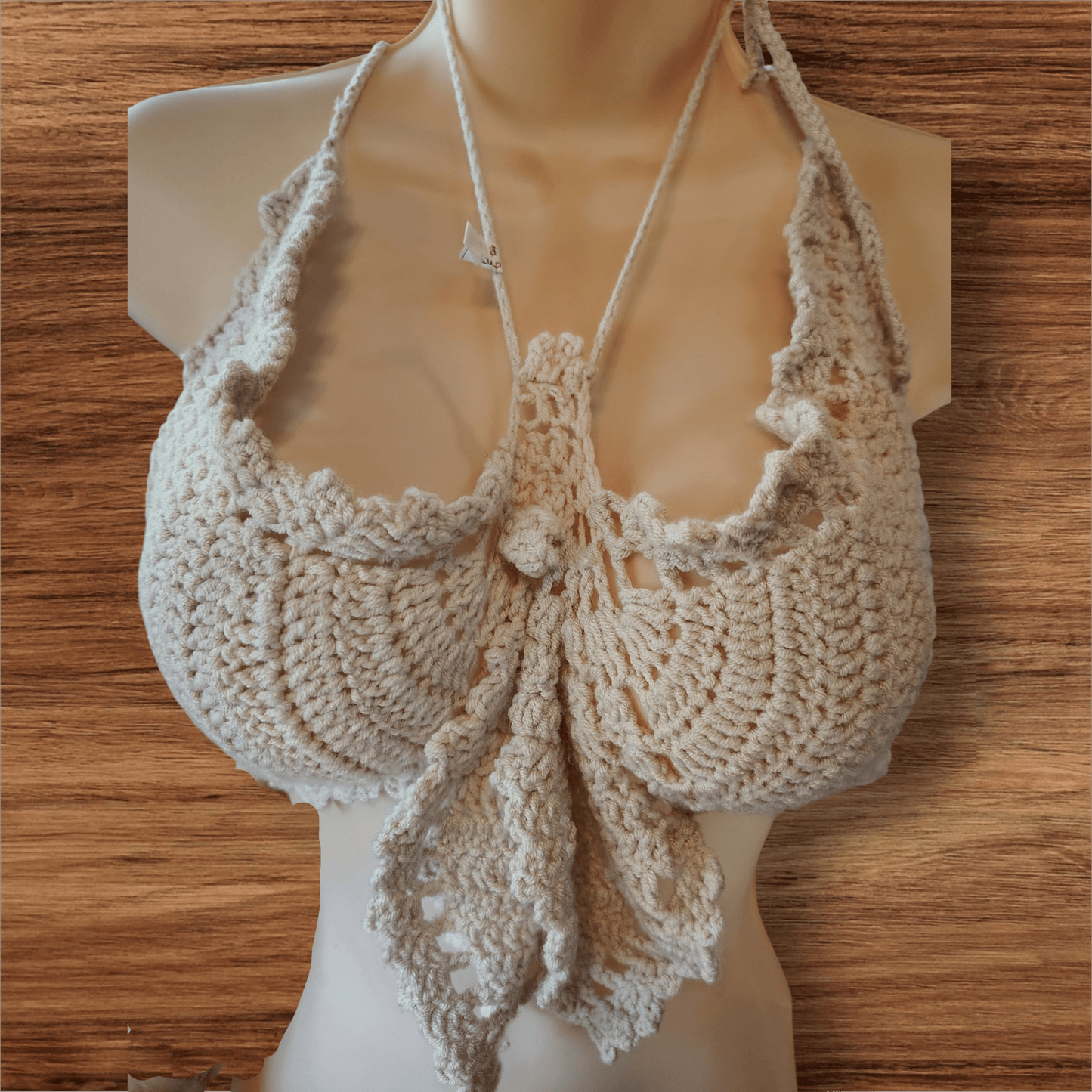 Crocheted double stitch butterfly top - VerHagens Craft