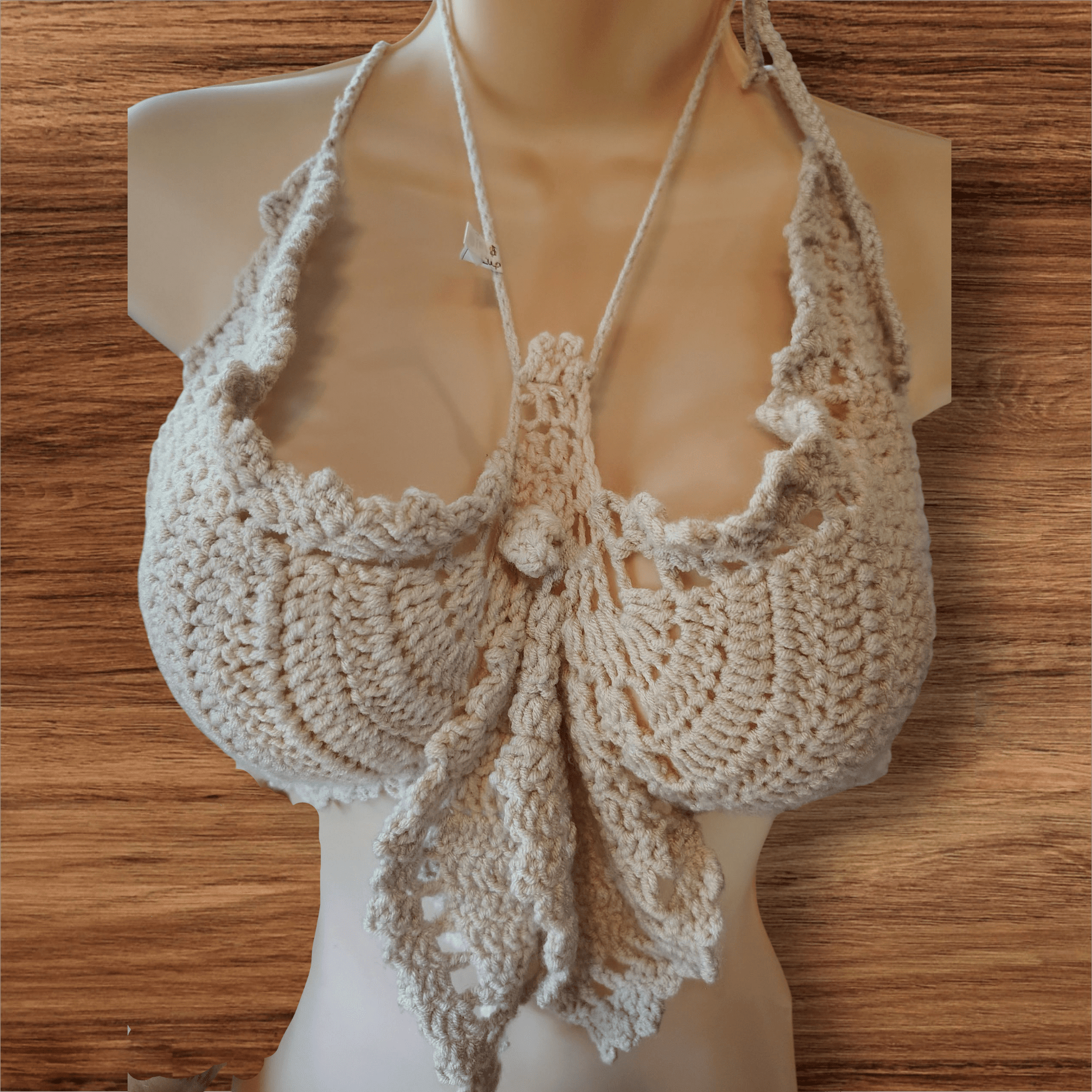 Crocheted double stitch butterfly top - VerHagens Craft