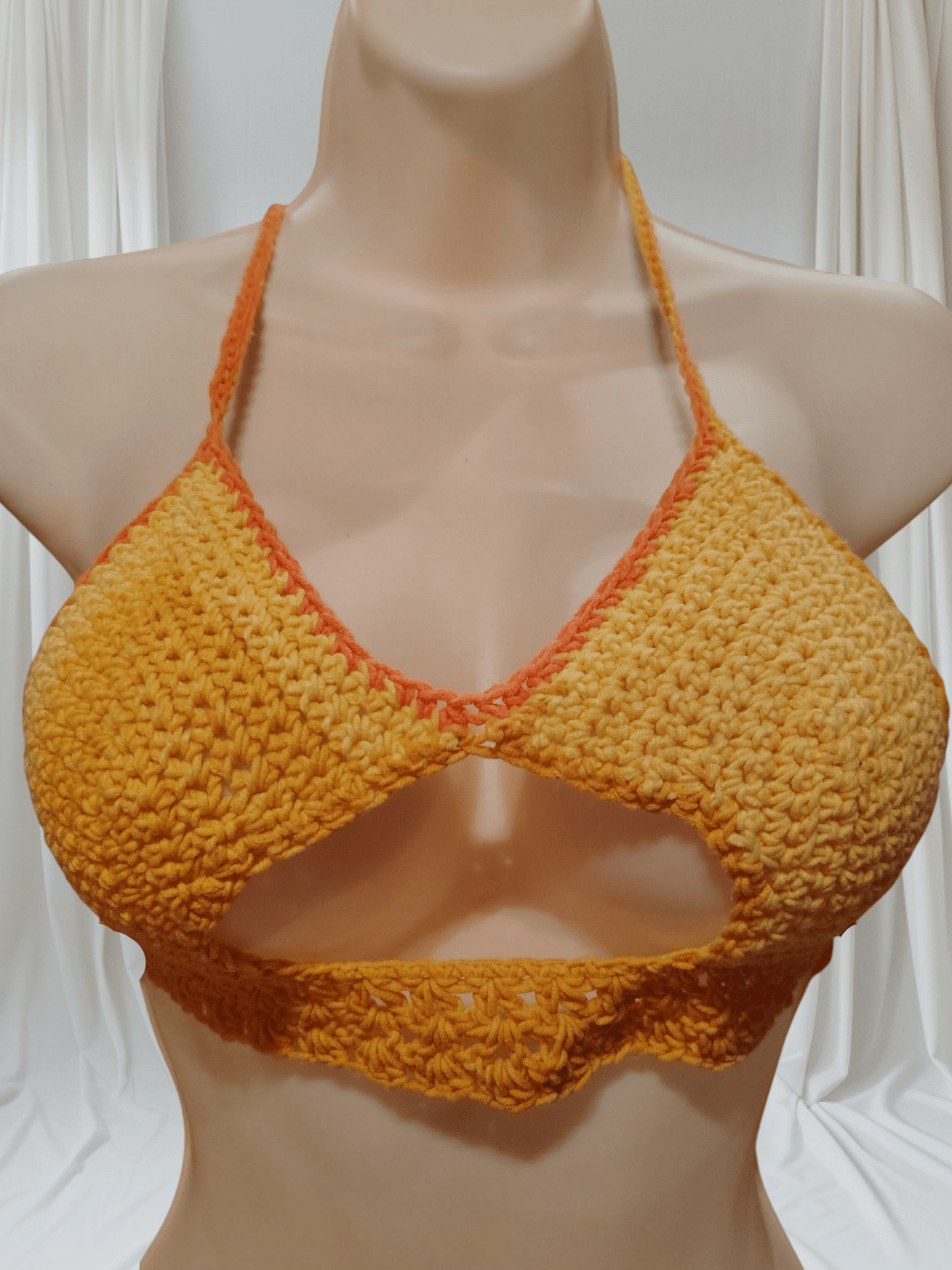 Crocheted 100% cotton peekaboo top - VerHagens Craft