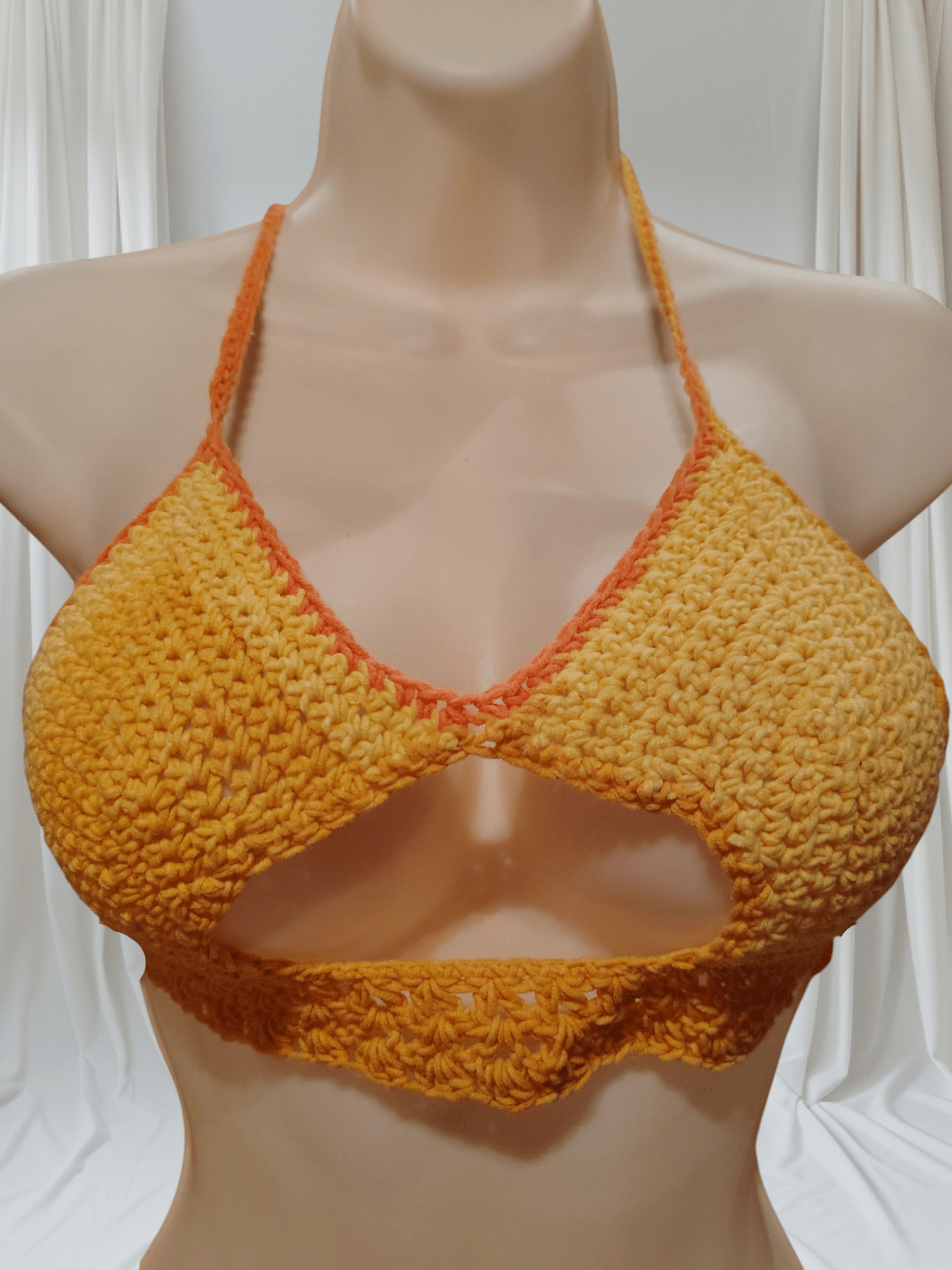 Crocheted 100% cotton peekaboo top - VerHagens Craft