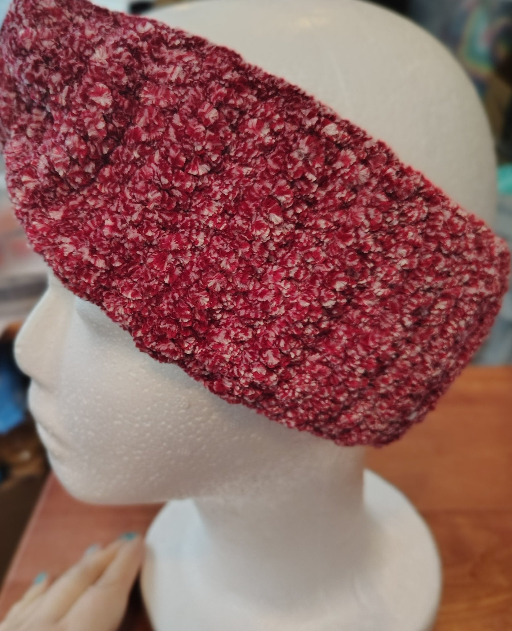 Crochet velvet ear warmers - VerHagens Craft