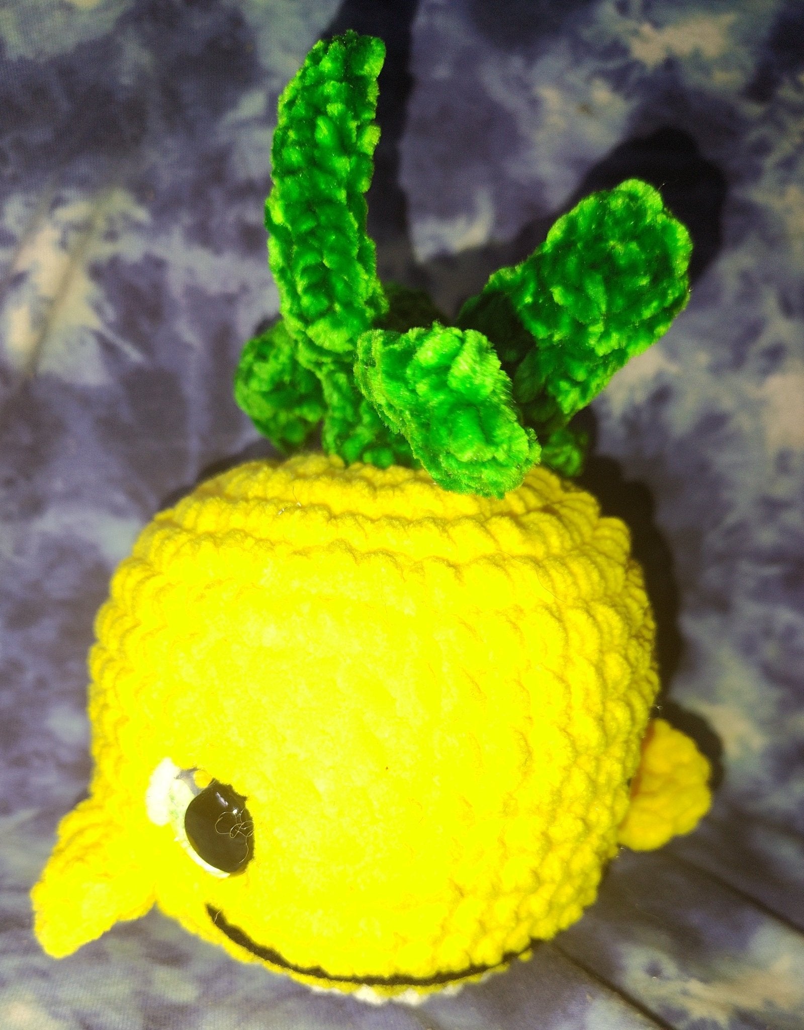 Small crocheted pineapple whale - VerHagens Craft