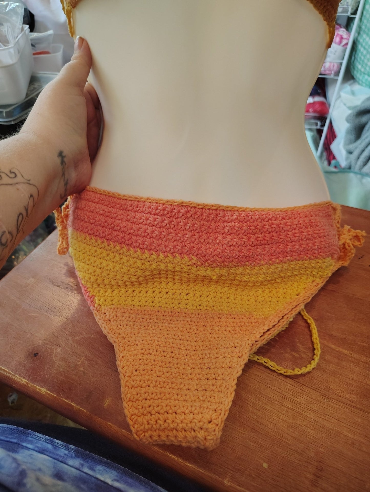 Crocheted 100% cotton swimsuit - VerHagens Craft